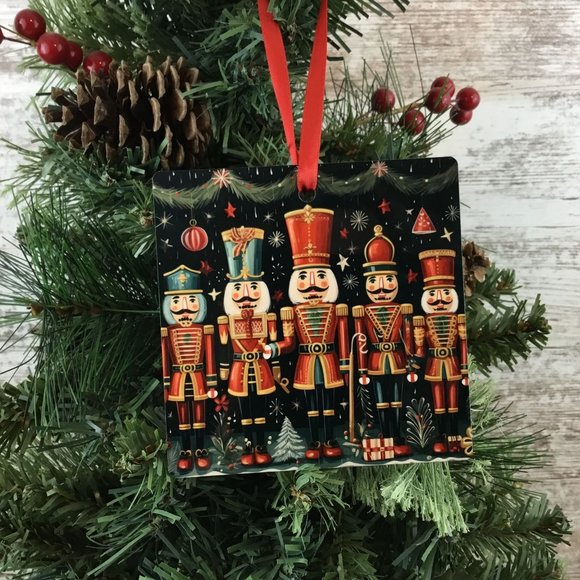 Festive Nutcrackers Christmas Ornament - 4" x 4" - Picture 1 of 5